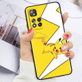 Cute Pokemon Pikachu For Xiaomi Redmi Note 12 12S Turbo 11 11T 11S 10 10S 9 8 8T 7 Pro Plus 5G Black Phone Case Cover.