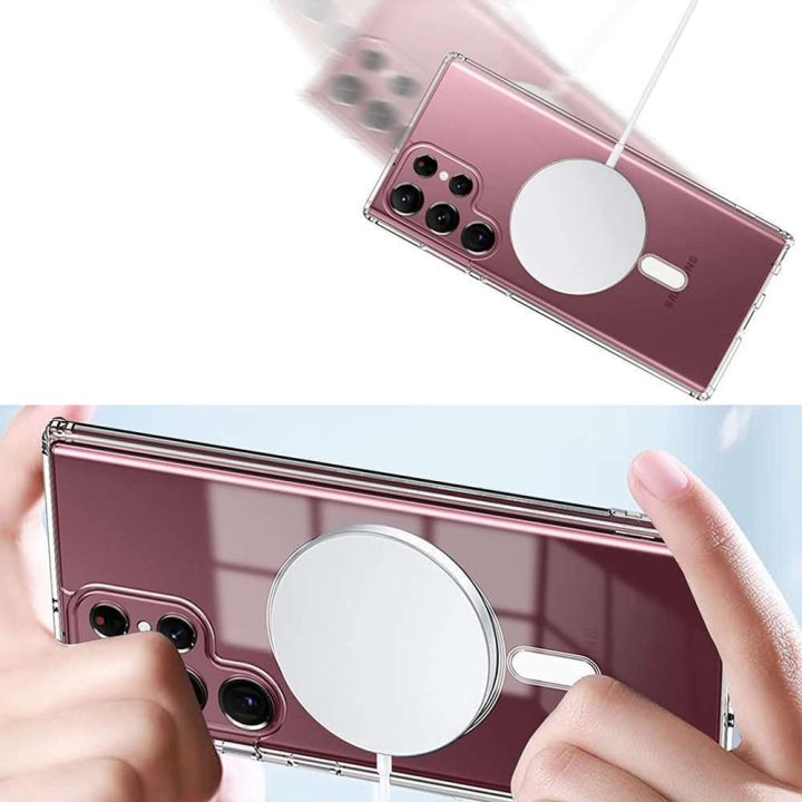 For%20Samsung%20Galaxy%20S22%20Ultra%205G%20MagSafe%20Compatible%20Shockproof%20Transparent%20Slim%20Fit%20Wireless%20Charging%20supported%20Frosted%20Border%20Phone%20Back%20Case%20Mobile%20Cover%20-%20Image%207