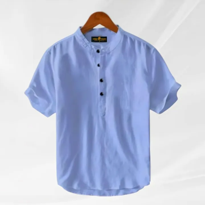 New%20oxford%20cotton%20half%20Sleeve%20katua%20for%20Man%20-%20Image%205