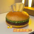 Hamburger Shaped Tissue Box Creative Burger Resin Napkin Holder Case Paper Box Container HomeTable Decoration Storage Boxes. 