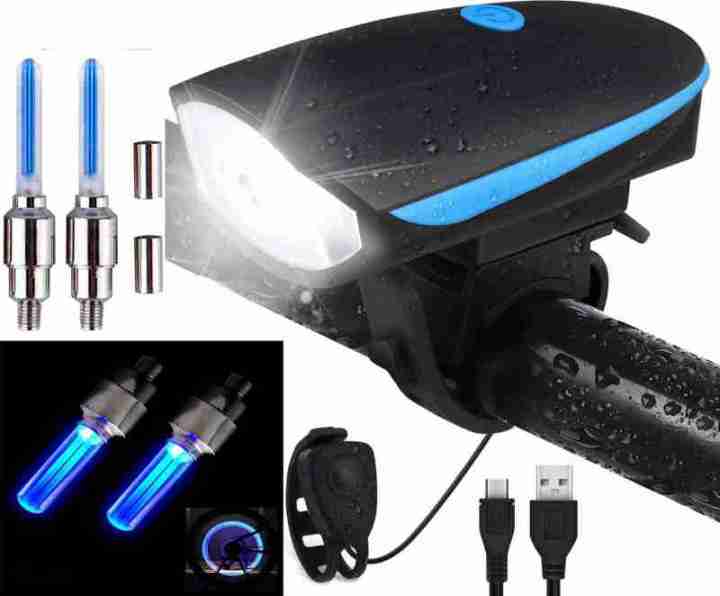 2 In 1 Bicycle Waterproof Light Combo - Multicolor