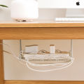 Hanging Wire Storage Rack Cable Management Tray Under Desk Wire Cord Power Strip Adapter Organizer Home Kitchen Basket Holder. 
