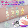 Outlier Aeuinv 12 Colors Glitter Gel Makeup Glow in The Dark Body Glitter Gel UV Face Glitter for Women Festival Party Glitter Makeup Gel. 