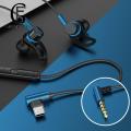 【FUPANG】Wired Microphone Noise Reduction Theater Game Sound HD-compatible Call No-Delay In-ear Wired Earphone Phone. 