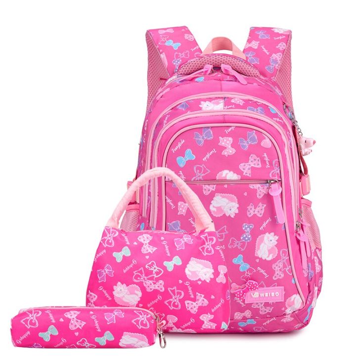 3Pcs%20Per%20Set%20Pink%20Bow%20Print%20Girl%20School%20Backpack%20Large%20Capacity%20Nylon%20Waterproof%20School%20Bags%20for%20Girl%20Lovely%20Girl%20Shoulder%20Bag-Pink%203310%20-%20Image%203
