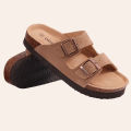 Shevalues Classic Platform Cork Sandals For Women Suede Flats Sandals Summer Outdoor Wear Beach Slippers With Adjustable Buckle. 