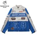 EASTERN CAMELSpring and Autumn American Detachable Two-Wear Motorcycle Baseball Uniform Jacket Men's and Women's Letter Jacket.