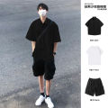 dkShirt Summer Japanese Shirt Boys Suit Trendy Pu Shuai Hong Kong Style Teen Trend Men's Suit. 