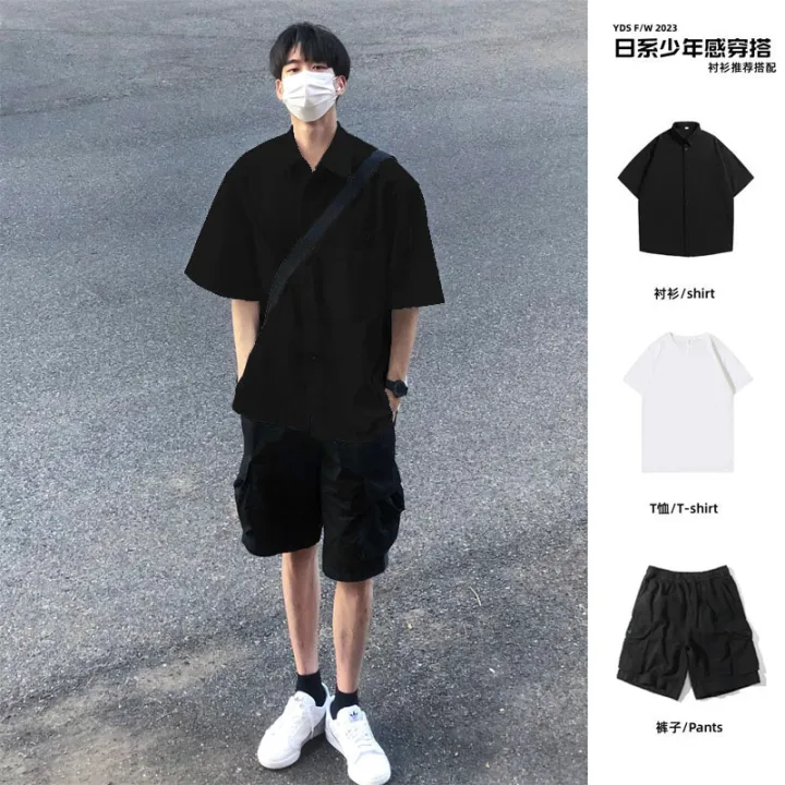 dkShirt%20Summer%20Japanese%20Shirt%20Boys%20Suit%20Trendy%20Pu%20Shuai%20Hong%20Kong%20Style%20Teen%20Trend%20Men's%20Suit%20-%20Image%205