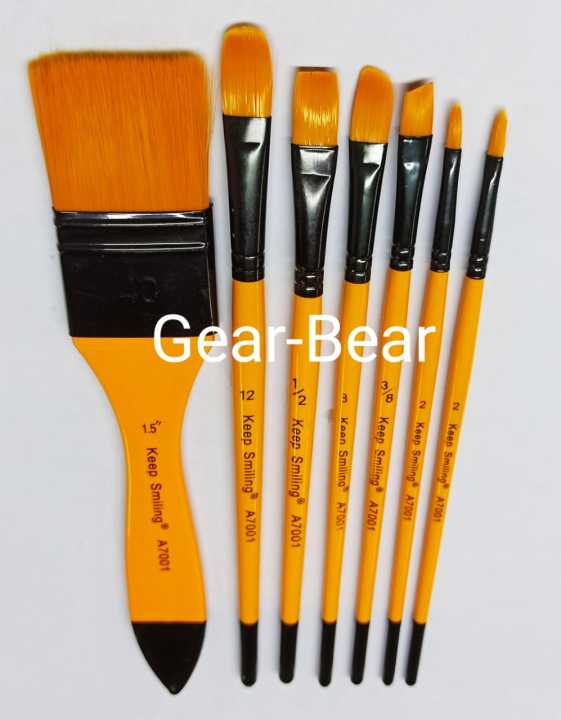 Black%20&%20Orange%20Combined%207%20Pcs%20Keep%20Smiling%20Super%20Perform%20Artist%20Brush%20/%20Art%20Brush%20/%20Art%20Tuli%20Sets%20For%20Oil%20Colour%20/%20Water%20Colour%20/%20Acrylic%20Colour%20-%20Image%202