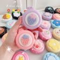 Cute Cartoon Folding Air Cushion Comb with Mirror Compact Pocket Comb Portable Travel Hair Brush Cosmetic Mirror Head Massager. 
