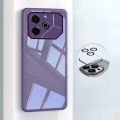 New Phone Case For Tecno Pova 6 Pro Cover Camera Protection Semi Transparent Soft Silicone Shockproof with Lens Protector Films for Tecno Pova6 Pro Case.