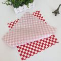 200 PCS checkered deli candy basket liner Food Wrap Papers, Fat Repellent, Sandwich Burger Packing, Red and White.