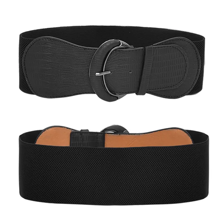 Womens%20Ladies%20Faux%20Leather%20Wide%20Stretch%20Elastic%20Buckle%20Cinch%20Waist%20Wide%20Belts%20Stylish%20Gift%20GJCUTE%20-%20Image%204