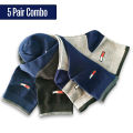 Merino 05 Pair Premium Quality Ankle socks for all seasons multicolour. 