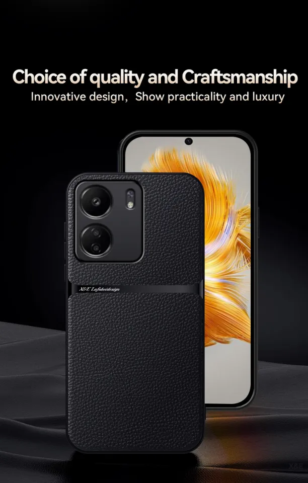 PEIYE Cover per Xiaomi Redmi Note 13 Pro Plus 5G (Pro+), Custodia Libro Flip in PU Pelle Portafoglio, Case Antiurto Soft con Porta Carte e Chiusura Magnetica, Funzione Stand - Nero