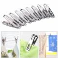 20 Pieces Set Stainless Steel Cloth Drying Clip-Silver - cloth hanger. 