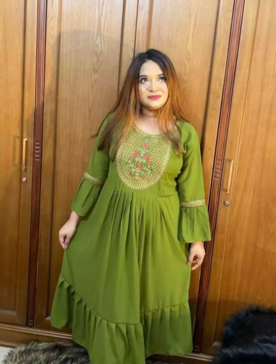 Dimond%20Georgette%20Embrodry%20Kula%20Fashionable%20stitched%20long%20kurti%20for%20women%20&%20girls.%20kurti%20for%20Girls/Women%20-%20Image%203