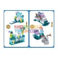 Disny Princess Frozen Anna Elsa Ice and Snow Grocery Store Building Blocks with Lighting Compatible  Universal Girls Series(554+pcs). 