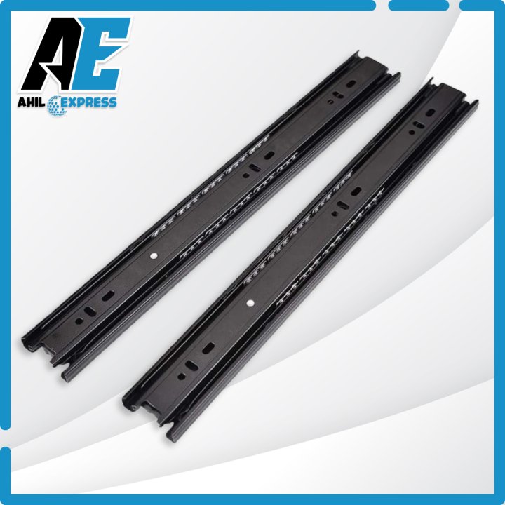 1 Pair Drawer Slider Ball Bearing Slider Full Extension Side Mount Runner 3 Part Drawer Channel MS All Sizes Available