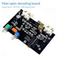 UNISIAN Fiber Optical audio decoding board USB Optical fiber Music Decoder Module MP3 DAC DC12V for Amplifier.
