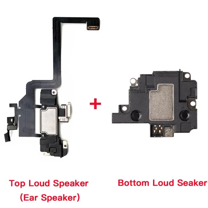 Front Ear Speaker With Flex Cable For iPhone X XR XS 11 Pro Max Top With Bottom Loud Speaker Replacement