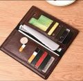 Je-ep Brown Artificial Leather Summer Long Wallet for Men - Formal Style. 