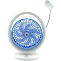Lithium rechargeable mini table air cooling fan with LED light JR-2018. 