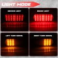 LI LED Integrated Tail Light Multi-functional Brake Light Driving Light Left And Right Turn Signals Indicator Light Compatible For MSX/Grom 125, CTX 700 N, CBR 650 F. 