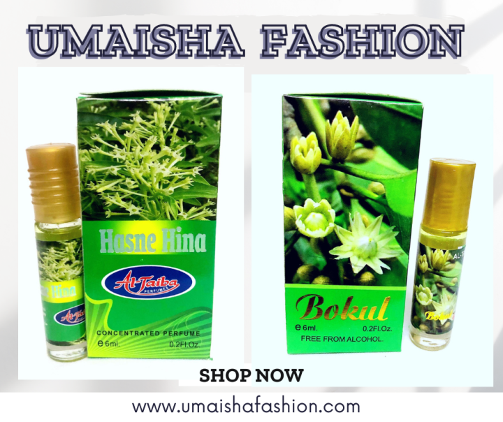 Flower Bokul and Hasna Hena Fragrance concentrated perfume atar Attar - 2pcs