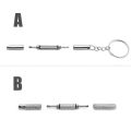 Mini Glasses Screwdriver Sunglasses House Keeping Keychain Ring Straight Cross Screwdriver Phone Watch Repair Tool 1PC.