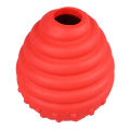 Pet Treat Ball Toy Bite Resistant Interactive Rubber Pet Food Dispensing Puzzle Ball for Cats Dogs Red.