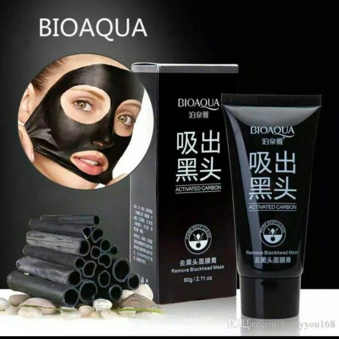 BIOAQUA Black Mask Activated Carbon Charcoal Blackhead Removal Peel Off Mask Black Nose Nose Film And Oil-Control Depth Clean Pore 60g pack