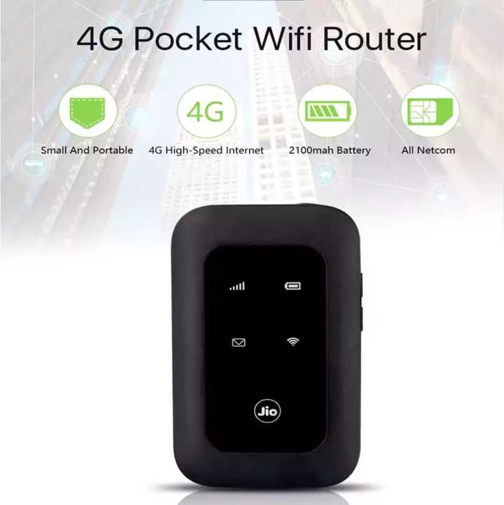 JIO 4G+ Wifi Airport pocket Router Hotspot Router MF680s with Battery ...
