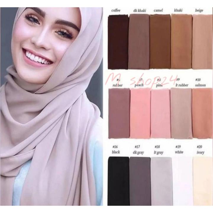 Chiffon jorjet hijab 1 pec for women