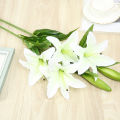 1Pcs Artificial Silk Flower Bouquet Lily Bouquet Creative Bouquet Sweetheart Lily Send Friends Fresh Living Room Decoration. 