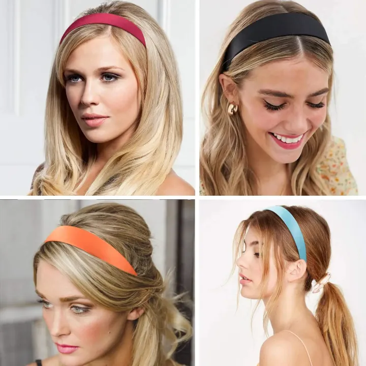 Simple%20Solid%20Color%20Satin%20Headbands%20for%20Women%20Wide%20Non-slip%20Headband%20Gilrs%20Colorful%20Comfortable%20DIY%20Hairband%20Hair%20Accessories%20-%20Image%203