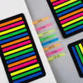 Color Fluorescent Note Label Paper Writable Mark Plastic Book Student Stationery Office Supplies.