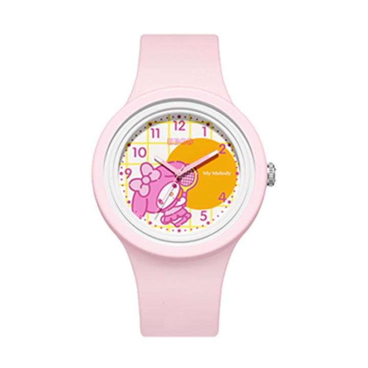 Sanrio%20Kuromi%20Watch%20for%20Kids%20Girls%20High-quality%20Silicone%20Strap%20Round%20Dial%20Stundet%20Watches%20Melody/Hello%20Kitty%20Watch%20-%20Image%203