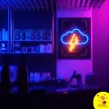 Thunder Storm Designed so Attractive Neon LED Light for Gifts, Night Light, Gaming Room, Kids Bedroom, Living Room, Wall Decor, Home Decoration Purpose with USB Plug in or Battery system Light. 
