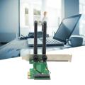 Wireless Wifi Network Card Mini PCIE To PCI-E 1X Desktop Adapter Accessories Antennas Computer Parts 2 Antennas Adapter. 