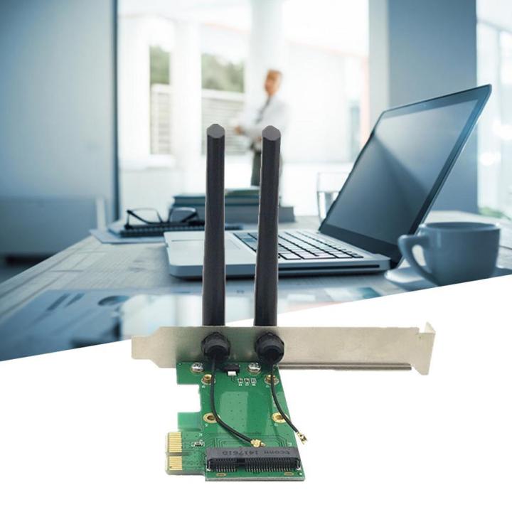 Wireless%20Wifi%20Network%20Card%20Mini%20PCIE%20To%20PCI-E%201X%20Desktop%20Adapter%20Accessories%20Antennas%20Computer%20Parts%202%20Antennas%20Adapter%20-%20Image%203
