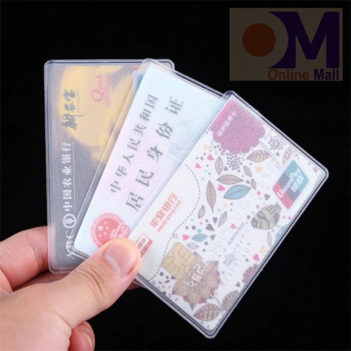 5%20pcs%20Fashion%20Simple%20PVC%20Waterproof%20Transparent%20Scrub%20Card%20Cover%20Cardholder%20Case%20Protect%20Credit%20ID%20Bank%20Card%20Holder%20Case%20-%20Image%206
