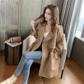 Lining Windbreaker Femme Mid-Length Spring Autumn New Coat Wild Loose Suit Collar Casual Thin Coat Trench Coat Women. 