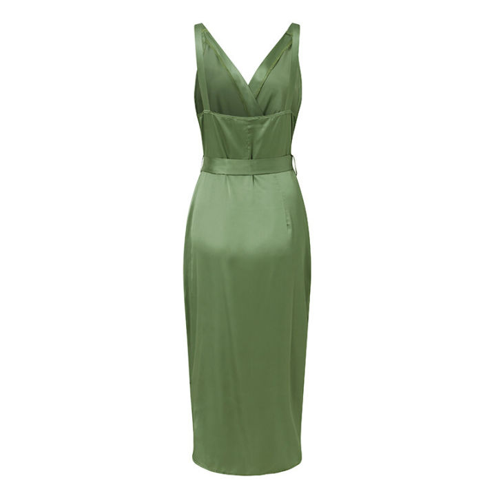 ZANZEA%20Women%20Party%20Tunic%20Midi%20Dress%20V-Neck%20Plain%20Bodycon%20Sleeveless%20Tank%20Dresses%20-%20Image%205