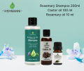 Vishmanni Shampoo 200ml  Castor oil 100 ml Rosemary oil 10 ml Combo for hair growth and reduce hair fall. 