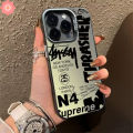 For Samsung A05s A15 A53 A05 A54 A12 A24 A34 A20s A21s A14 A30s A04s A50s A13 A52 A10s A50 A11 A20 A31 A03s A23 A32 A03 A02s A52s A51 Plating Metal Lenes Graffiti Letters Case. 