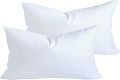 cotton Fiber White Cushion 20x12 Inch 2 Pcs.