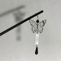 Chinese Style Butterfly Tassel Hairpin Chopstick Hair Stick Hair Ornament Pan Hair Headdress Female Antique Hair Accessories.