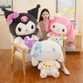 Sanrio Kuromi Plush Dolls 40/50cm kawaii My Melody Cinnamoroll Soft Stuffed animals Anime Figure Pillow Cartoon Decor Kids Toys. 